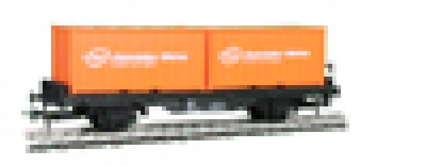 314 ÖBB Bogie Open Wagon for Containers orange, Gebrüder Weiss