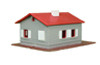 901 house, grey, (red, white)