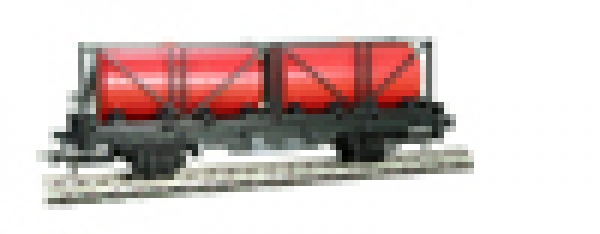 314 ÖBB Tragwagen für Container Kessel, rot, schwarz