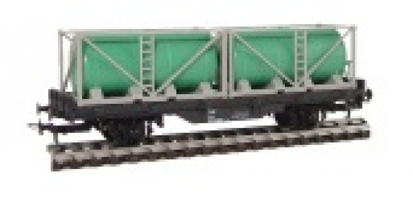 314 ÖBB Tragwagen für Container Kessel, grau, grün
