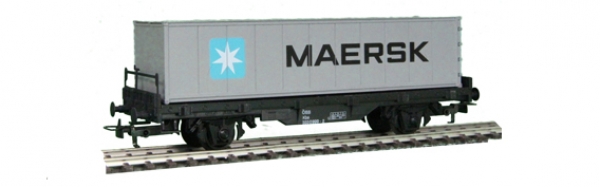 314 ÖBB Tragwagen für lange Container "MAERSK", grau